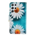 thumbnail image 3 of SaniMore for Samsung Galaxy S23 Ultra 6.8" 2023 Wallet Case, Color Painting Pattern with Kickstand Card Slots Detachable Wrist Strap Girls Women PU Leather Case Magnetic Clasp, Daisy, 3 of 8