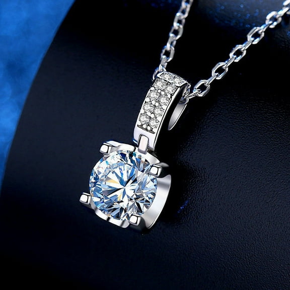 Teissuly Zirconia Pendant Fashion Temperament Diamond Necklace Collarbone Chain Women's Flash Diamond Necklace