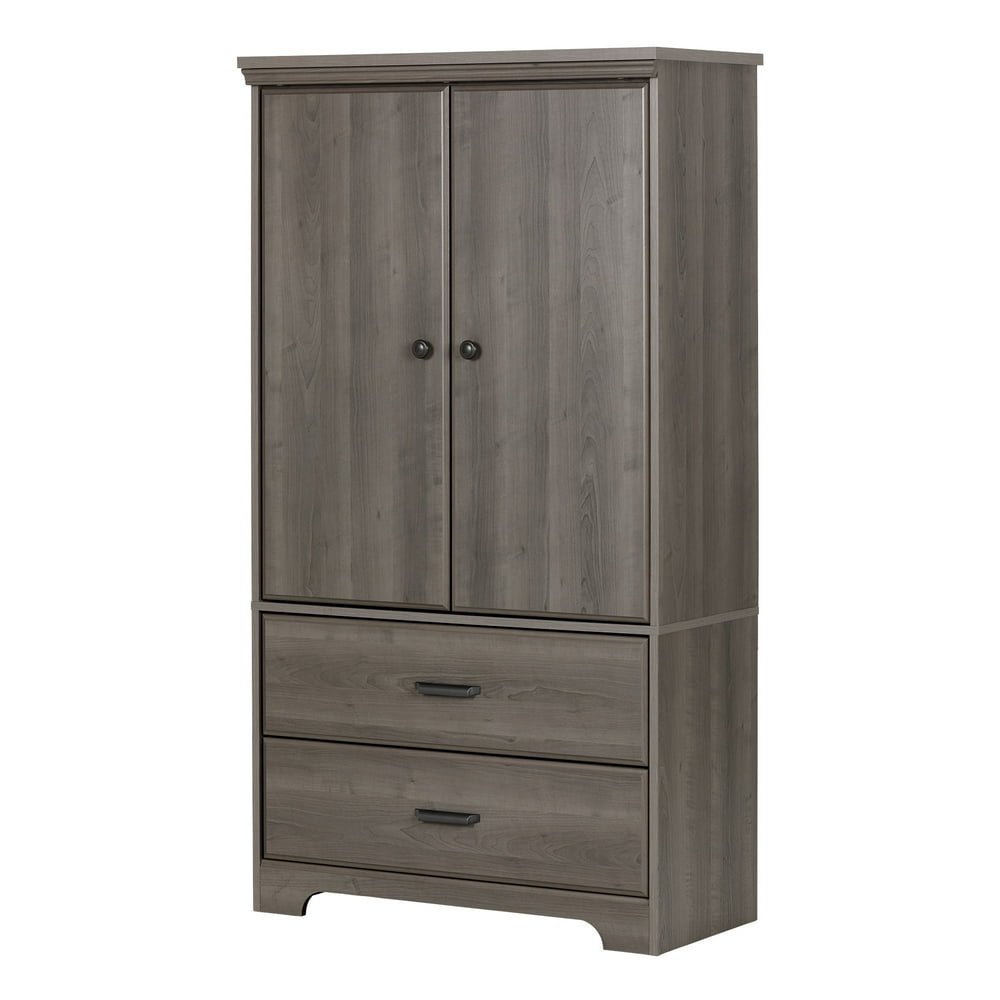 South Shore Versa 2Door Armoire with Drawers, Multiple Finishes