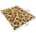thumbnail image 4 of Yellow and Brown Of Leopard Print Blanket,Comfortable Soft Lamb Wool Throw Blanket,All Season,Warm Lightweight Blankets for Sofa Bed Couch Living Room Chair,60"x80", 4 of 4