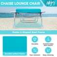thumbnail image 5 of #Wejoy Beach Lounge Chair Face Down Adjustable Folding Tanning Lawn Chair for Adult (Cyan), 5 of 8