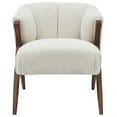 thumbnail image 2 of NPD Furniture Florence 20.5" Fabric Accent Chair in Shearling Beige/Brown, 2 of 2