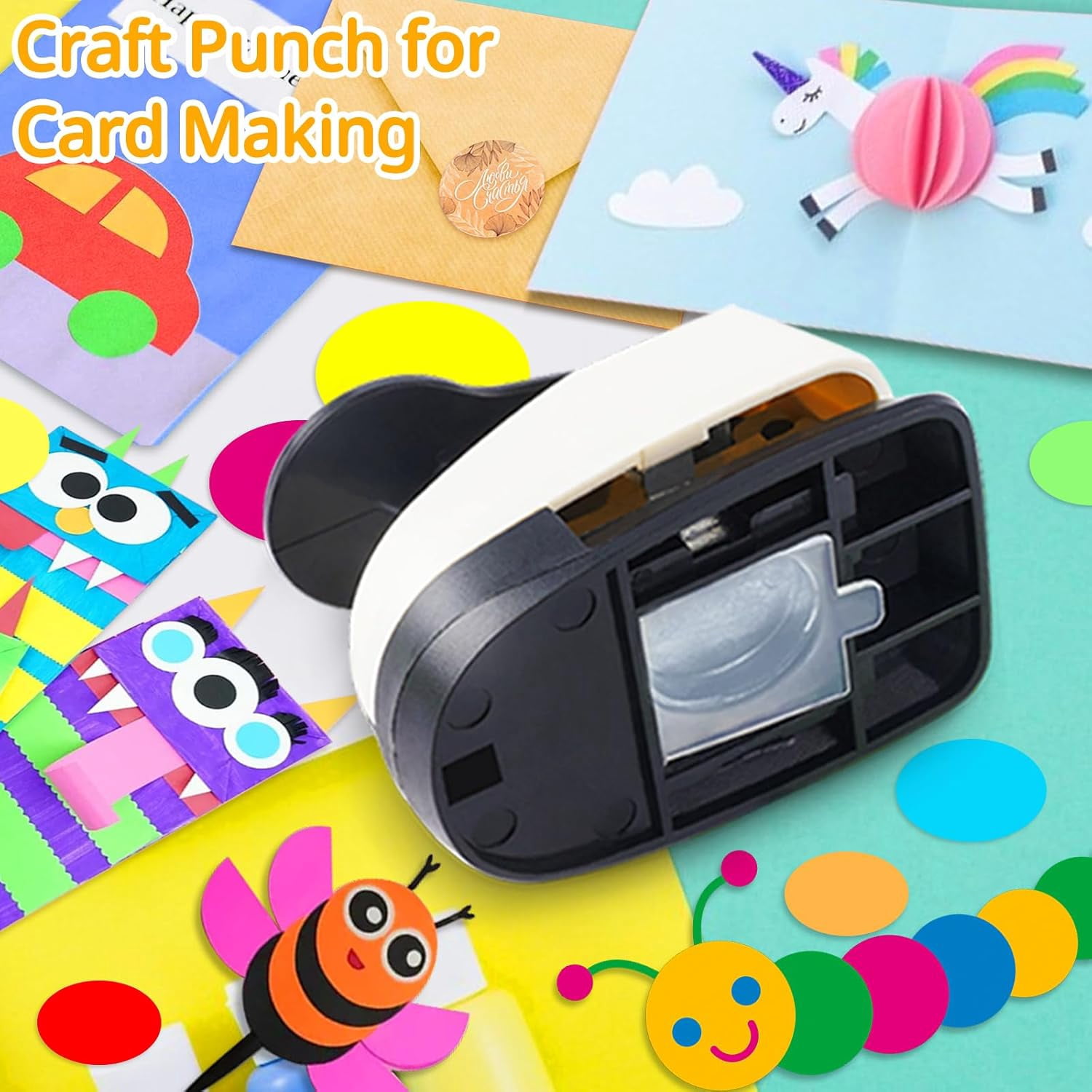 Circle Punch 4 Pcs Craft Punches for Scrapbooking - Different Size Hole Puncher for Card Making and Art Projects
