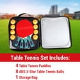 thumbnail image 4 of Ping Pong Paddles Set Table Tennis Rackets with 3-Star Ping, 4 of 8
