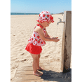 thumbnail image 6 of BemeyourBBs Toddler Baby Girl Swimsuit Infant Bathing Suit 3 Pieces Swimsuits Bow Tank Top with Ruffle Shorts Set Sun Hat Rash Guard Swimwear Summer Beach Wear, 6 of 9