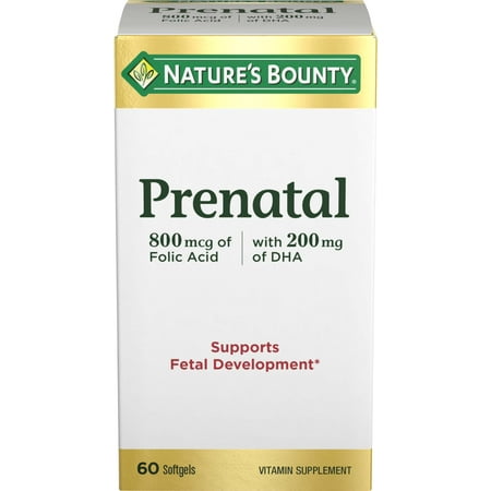 Nature's Bounty Votre vie multi prénatales Gélules de supplément de vitamine, 60 count