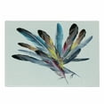 thumbnail image 1 of Floral Cutting Board, Inspirational Bouquet of Types of Colorful Retro Style Quill Pen Feather, Decorative Tempered Glass Cutting and Serving Board, Small Size, Multicolor, by Ambesonne, 1 of 1