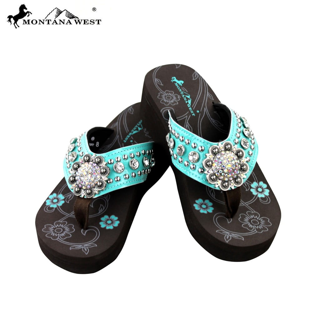 pink flip flops with bling