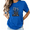 blue-2, variant on UNISHE Women's Black Frame Linocut Dandelion Botanical Block Print Floral Graphic Short Sleeve T-shirt Relaxed Fit