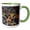 Green/White, variant on 3drose, Cheetah Agate, 15oz Two-tone Green Mug