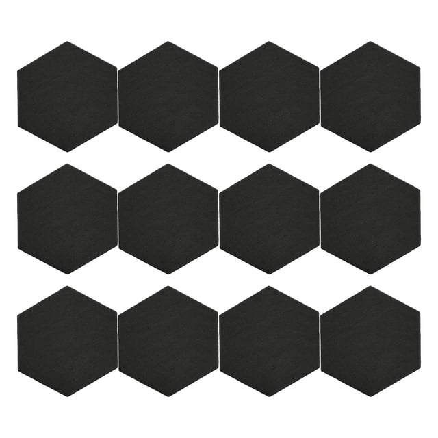 Panel acústico hexagonal de 12 piezas, panel absorbente de sonido de poliéster de alta densidad, panel de borde biselado con aislamiento acústico para estudio en casa y oficina