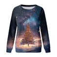 thumbnail image 7 of Futezty Women Christmas Tree Sweatshirt 3D Print Graphic Xmas Sweaters Crewneck Long Sleeve Shirt Pullover, 7 of 7