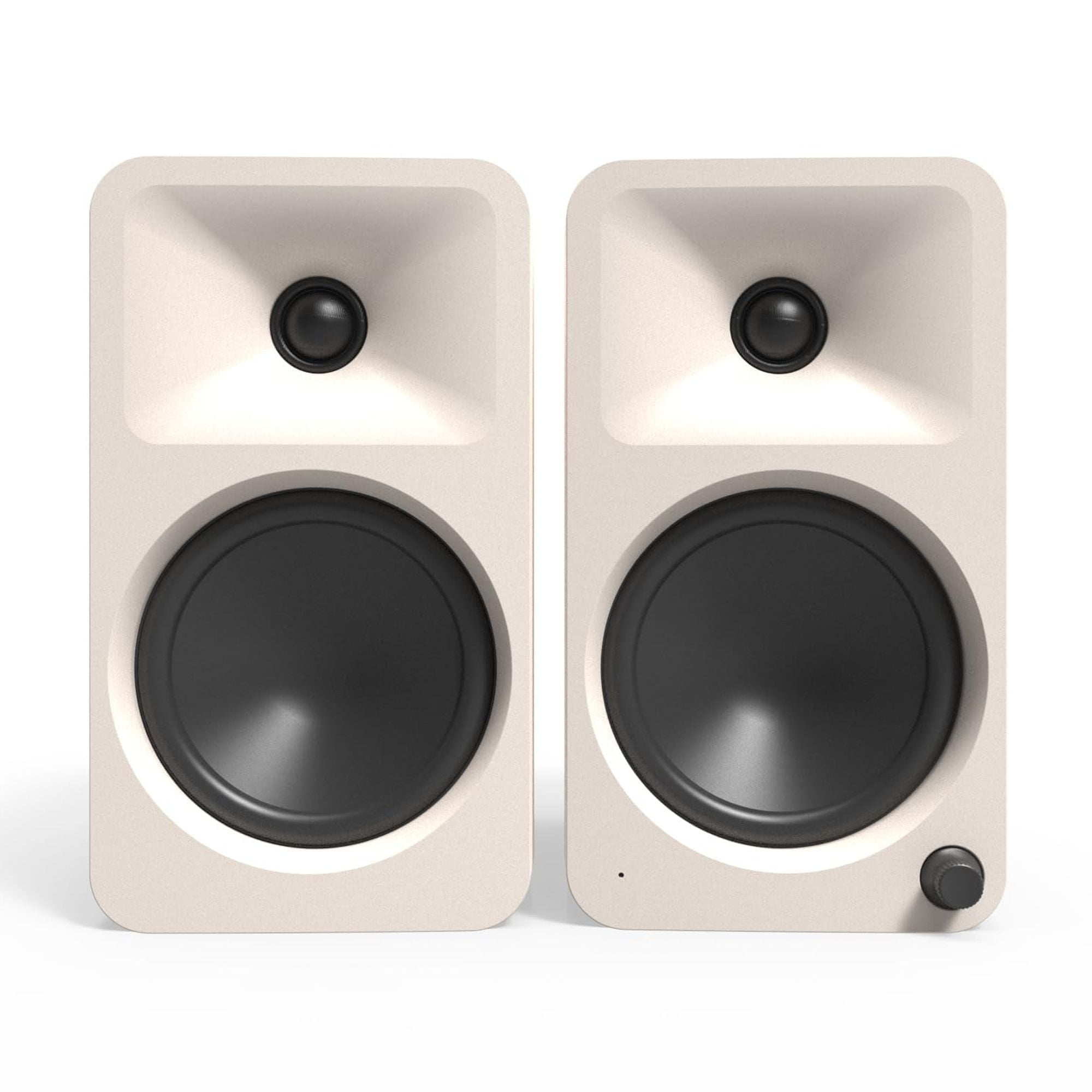 Kanto ORA4 140W Powered Reference Speakers with Bluetooth 5.0 and USB-C Input | Woofers with Deep Bass Extension | Bi-Amplified | 80 Hz Automatic Crossover | Reference Quality Sound | Pair | Cream