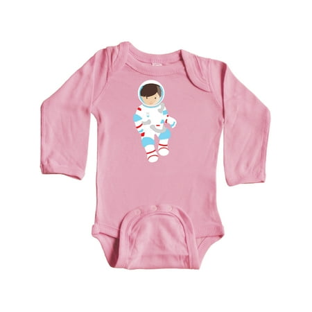 

Inktastic Cute Boy Astronaut Cosmonaut Space Flight Gift Baby Boy Long Sleeve Bodysuit