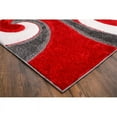 thumbnail image 4 of MDA Home Santorini Red/Gray Shag Polyester Area Rug - 8' x 10', 4 of 4