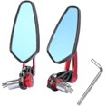 thumbnail image 2 of Espejos de motocicleta de 7/8 "y 22 mm, espejos laterales de aluminio Espejo retrovisor universal para manillar trasero, 1 par, rojo, 2 of 2