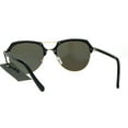 thumbnail image 4 of Retro Luxury Half Rim Aviator Designer Fashion Sunglasses Black Teal, 4 of 4