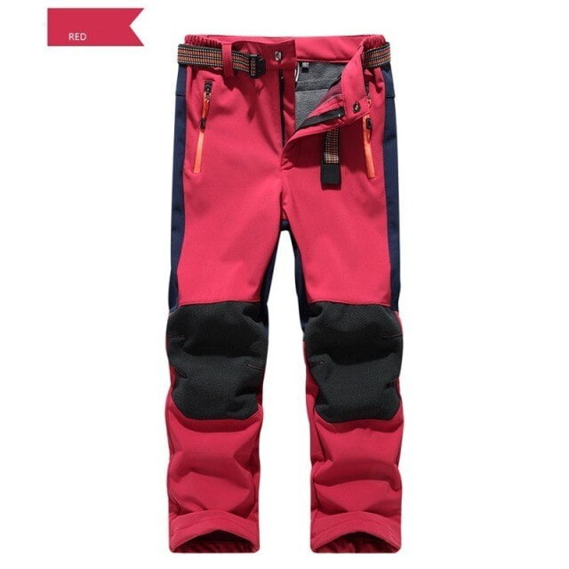 AAMILIFE Pantalons de Survêtement pour Garçons Randonnée Extérieure Coquille Souple Coupe-Vent Imperméable Pantalons de Ski Chauds Isolés