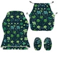 thumbnail image 2 of Jiueut Green Shamrock Heart Print Gaming Chair Cover Pack of 4, Washable Computer Chair Slipcovers with 2 PCS Armrest Cover Universal Desk Chair Seat Protector Saint Patrick's Day Decor, 2 of 7