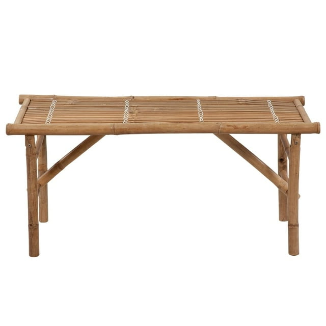 vidaXL Banc de Jardin Pliant avec Coussin 118 cm Bambou