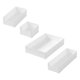 thumbnail image 3 of White Plastic Drawer Organizer for Storage Suitable for Desk Accessories and Makeup 4pcs Set, 3 of 4