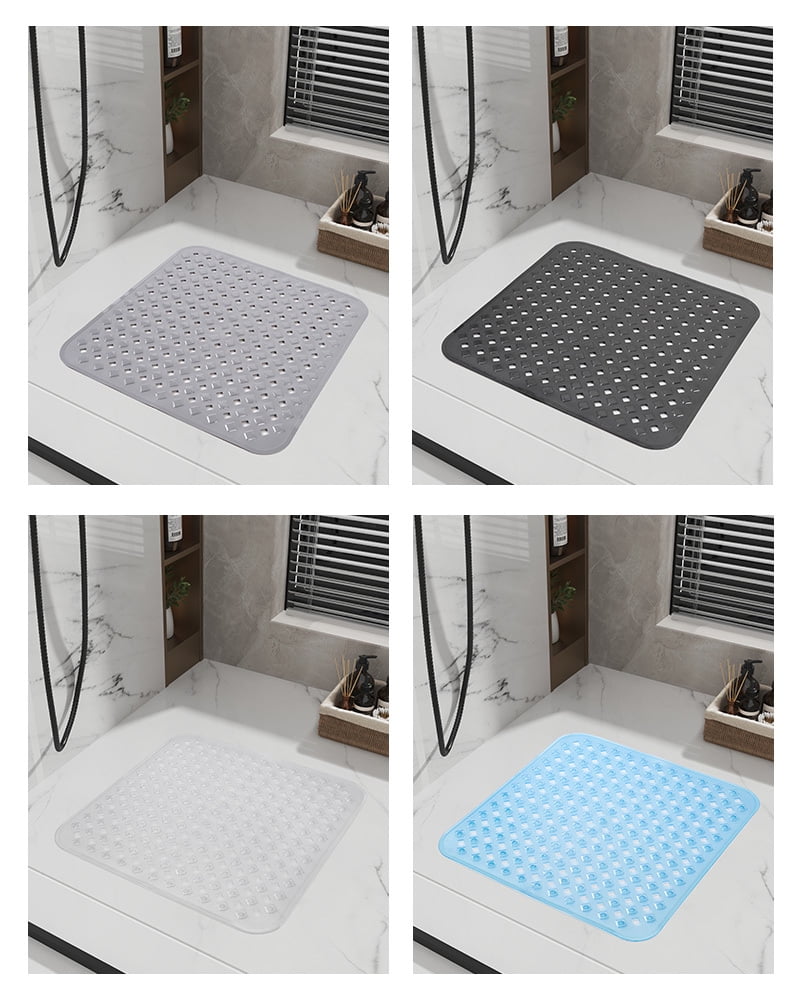 SIXHOME Shower Mat Non Slip Bath Mat for Tub and Shower Floor Mat Machine  Washable Bathtub Mat with Suction Cups and Drain Holes Shower Mat for