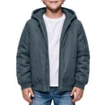 thumbnail image 5 of BFHHYA Boys Winter Coat Teens Youth Casual Zip up Quilted Jackets Windproof Windbreaker Kids Long Sleeve Hooded Outwear with Pockets 5-16 Years, 5 of 8