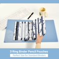 thumbnail image 3 of FORMRS 2 Pack Pencil Pouch for 3 Ring Binder with Clear Window Zipper Case, Light Sharks, 3 of 6