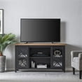 thumbnail image 3 of Evelyn&Zoe Clementine Rectangular TV Stand for TV's up to 65", Black Grain/Golden Brown, 3 of 11