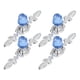 thumbnail image 2 of 4 tiradores de cristal con placa de estilo europeo, tiradores simples y modernos para cajones y aparadores, color azul, 2 of 14