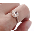 thumbnail image 2 of HeartsAndYou 1.4ct Natural Peach Morganite Stylish Engagement Ring 100% 14k SOLID Rose Gold, 2 of 9