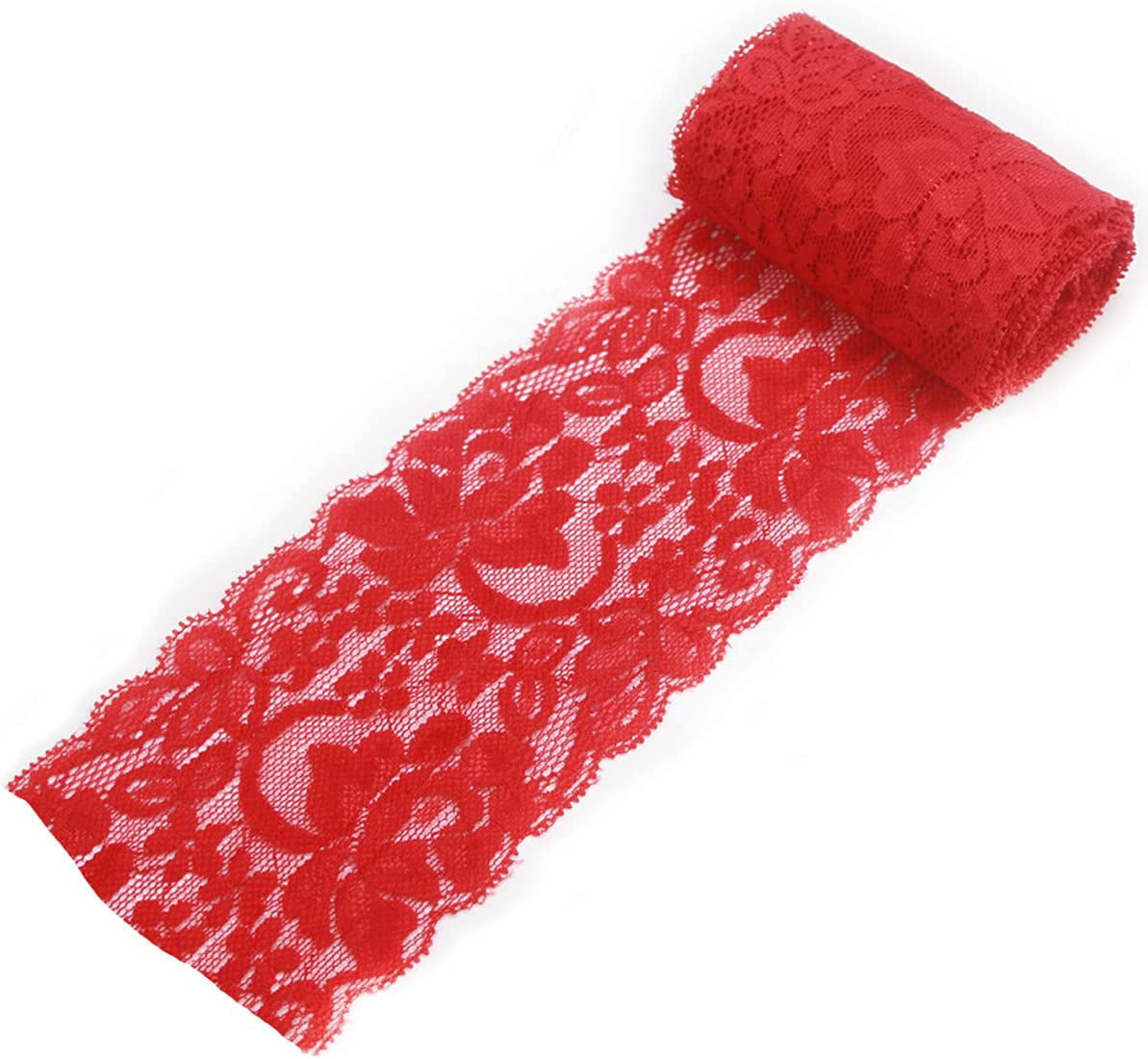 Lace Ribbon, 10 Yards Red Lace Ribbon 4cm Width Nylon Lace Ribbons for  Crafts Waves Patterns Lace Trim for Gift Package Wedding Decorations DIY  Crafts
