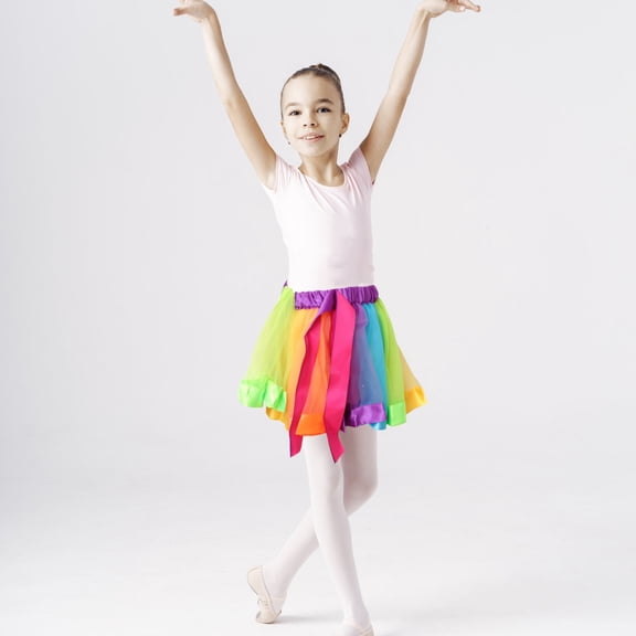 PBPBOX Girls Layered Tutu Skirt Performance Dress 1Set