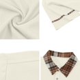 thumbnail image 7 of Zimjoy Men's Polo Shirt Short Sleeve Waffle Knit Casual Golf Polo Plaid Collar Stylish Button Down Business Casual Shirt for Men Beige L, 7 of 7