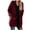 Wine, variant on Lindreshi Cardigan Sweaters for Women Women's Solid Color Cardigan Wool Sweater Pocket Recreational Long Sleeve Tops