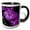 Black/White, variant on 3drose, Garden Laura Phlox Flowers Dark Pink Flowers, 15oz Mug