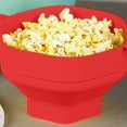 thumbnail image 3 of vnanda Reusable Silicone Popcorn Bucket Silicone Microwave Popcorn Bowl with Lid Large Capacity Bpa Heat-resistant Foldable Popcorn Maker Bucket Bowl, 3 of 8
