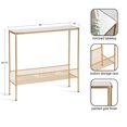 thumbnail image 2 of Kate and Laurel Trubey Table de Console Élégante Étroite, 30 x 30 x 10, Moderne Glam Slim Entrée Table avec Rack de Stockage de Fil de Fond et Table en Miroir, 2 of 8