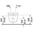 thumbnail image 2 of Duravit 252709-Dual Starck 3 0.8/1.6 Gpf Dual Flush Wall Mounted One Piece Elongated, 2 of 7