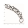 thumbnail image 3 of Sterling Silver Polished Textured Bracelet- Hidden Clasp, 3 of 3