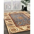 thumbnail image 3 of Ahgly Company Machine Washable Indoor Rectangle Abstract Sienna Brown Area Rugs, 7' x 10', 3 of 7