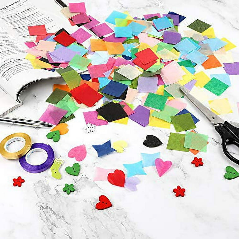 2 Inch 7200 Sheets Colored Tissue Paper Squares, 36 Assorted Colors, Bulk  Set for DIY Crafts, Scrunch Art, Scrapbooking