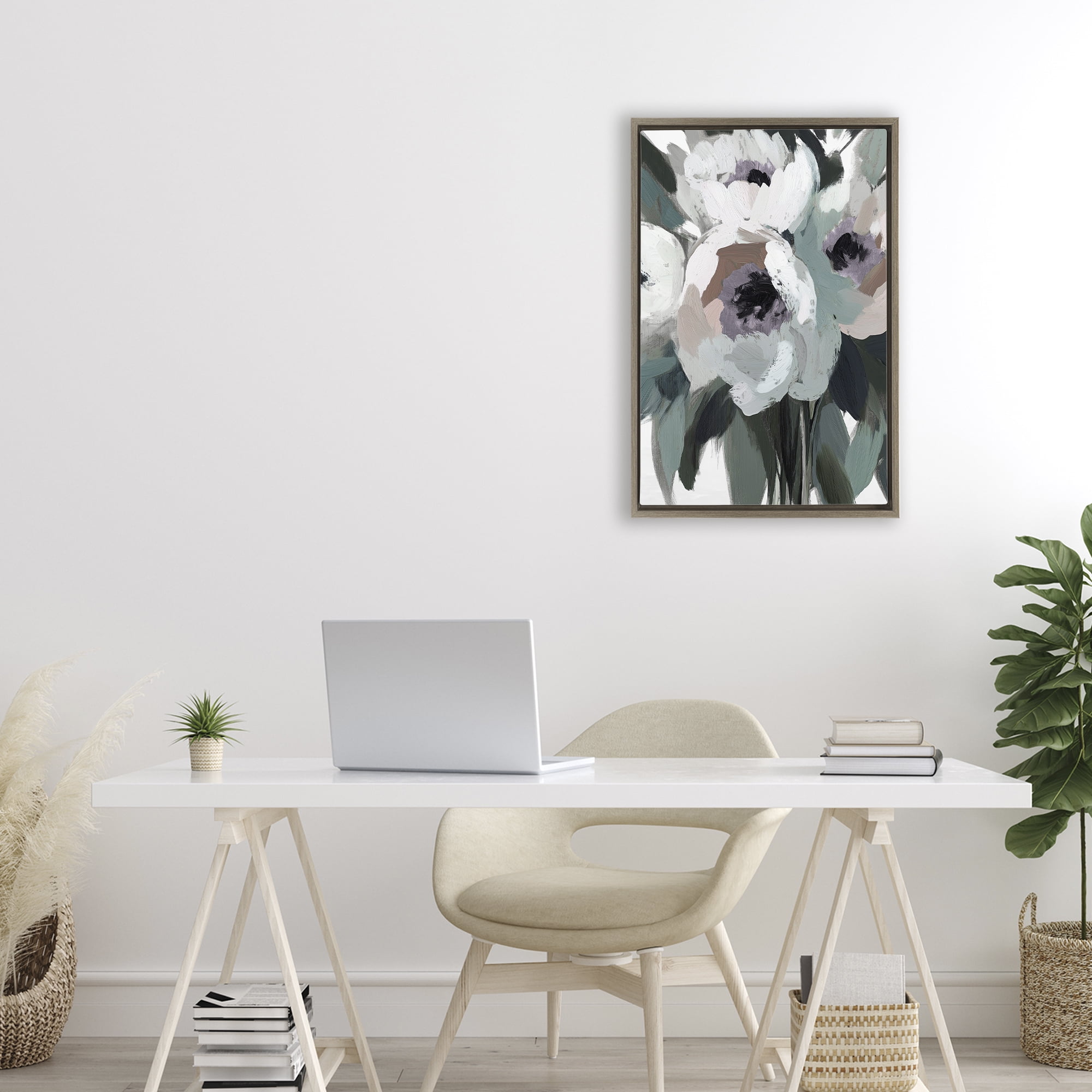 The Absence of Sorrow Brown Framed Floater Canvas Wall Art, design by Annabelle Hall