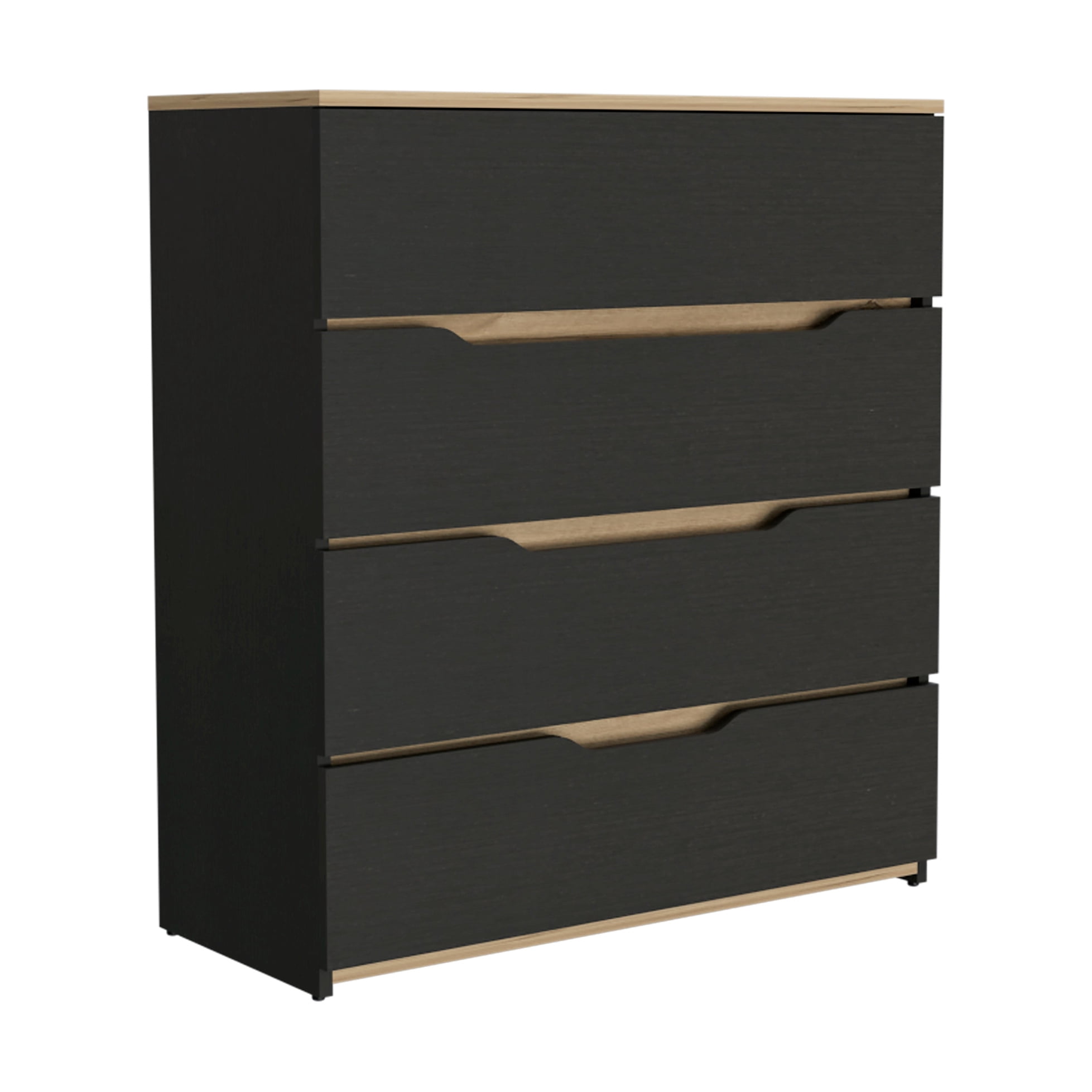 Black 2 Piece Bedroom - & Drawer Dresser. Assemble Easily With 