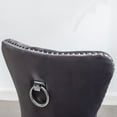 thumbnail image 3 of Montura Contemporary Tufted Velvet Chair with Nailhead Trim(Set of 2) in Gray, 3 of 12