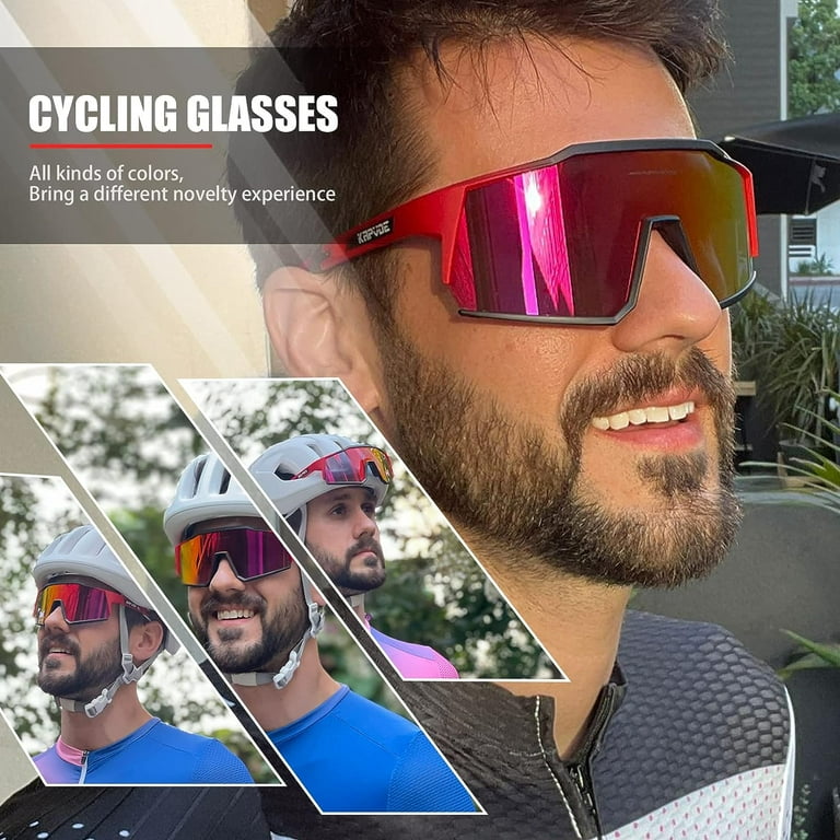 SCVCN Photochromatische Fahrradbrille Selbsttönend für Herren Damen Klar Sportsonnenbrille Sport Radfahren MTB Radbrille Laufen Volleyball Tennis Auto