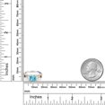 thumbnail image 4 of Gem Stone King 925 Silver and 10K Yellow Gold 3-Stone Ring Cushion Topaz Half Moon Moissanite (1.81 Carat Cttw) (Size 5), 4 of 4
