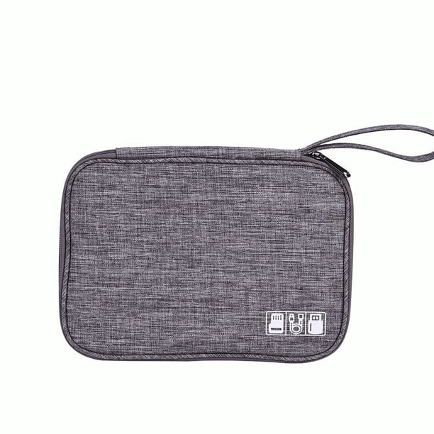 Gris-organizador de cables-Organizador electrónico Cable Bolsa Viaje Organizador de cable universal Accesorios de electrónica Estuches para
