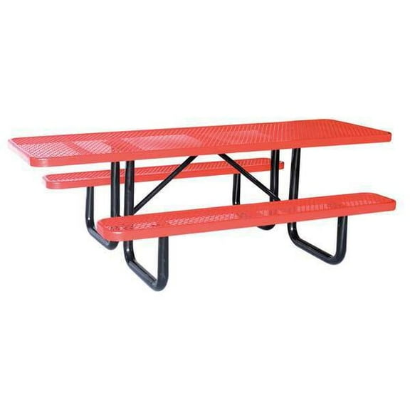 Manufacturer Varies ADA Picnic Table,96 in L,Red 4HUX4