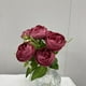 thumbnail image 3 of Flores artificiales de peonía de plástico multicolor para decoración del hogar | Flores artificiales realistas de 30 cm | Ramo impermeable y resistente a la decoloración para uso en interiores y, 3 of 9